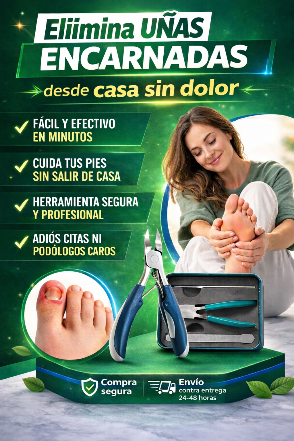KIT PARA UÑAS ENCARNADAS